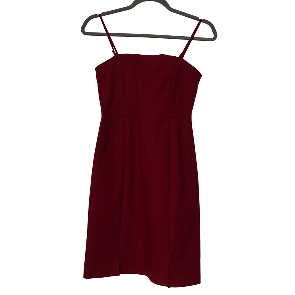 Altar'd State Burgundy Mini Dress Small Square Neck Spaghetti Strap E0127W016JD